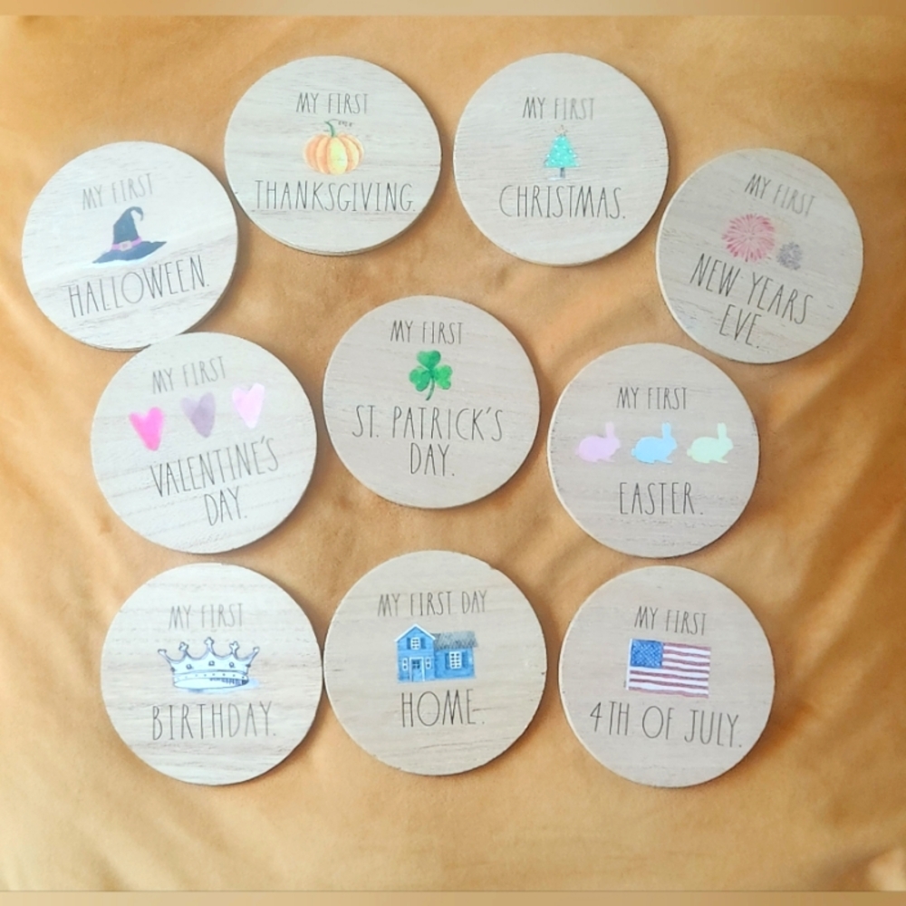 RAE DUNN Milestone Discs & Little Miracles Closet Dividers
